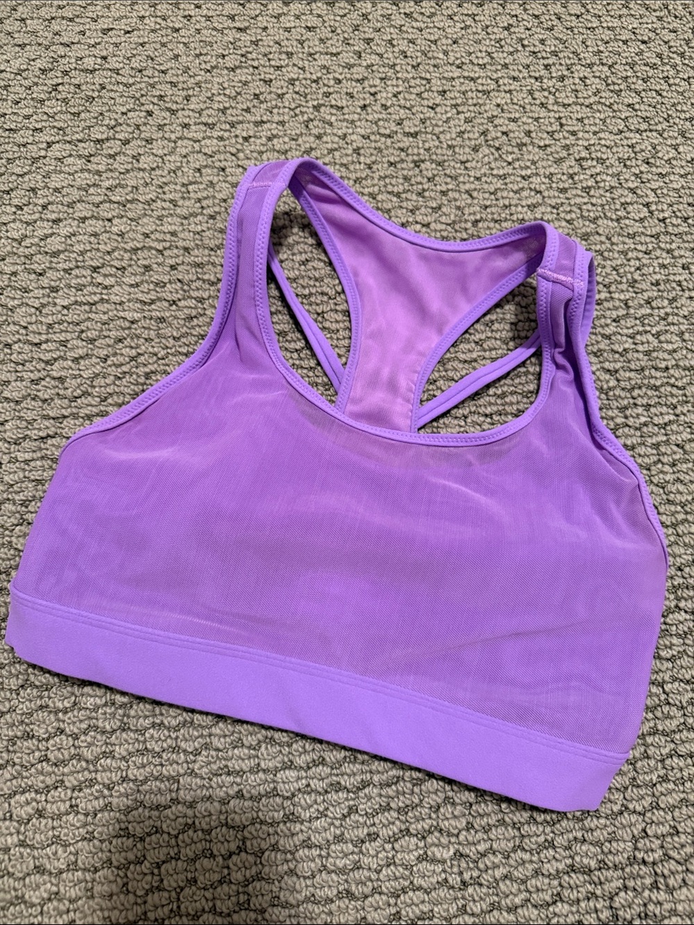 Fabletics Principal High Impact Sports Bra, Neon Violet, size Small
